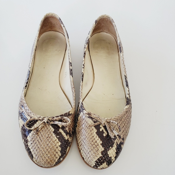 BURBERRY Real Python ballet Flats Size 37.5 - Picture 3 of 16